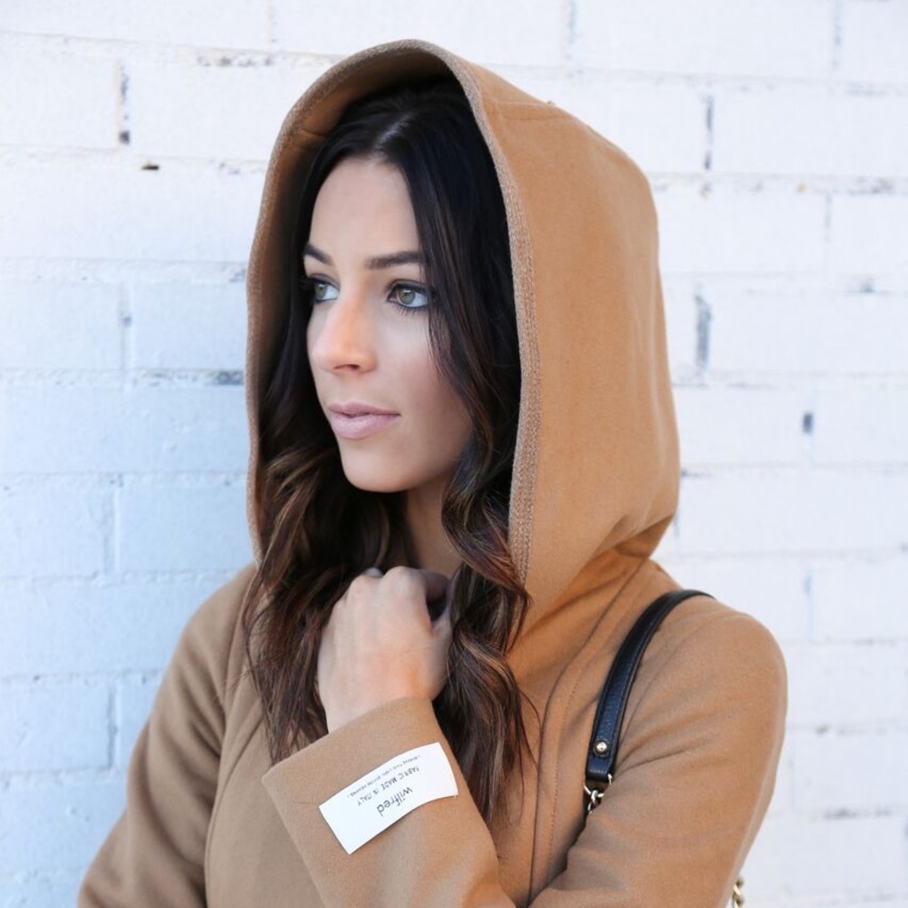 SOLD - Wilfred, Aritzia Wool & Cashmere Trench Coat with Hood